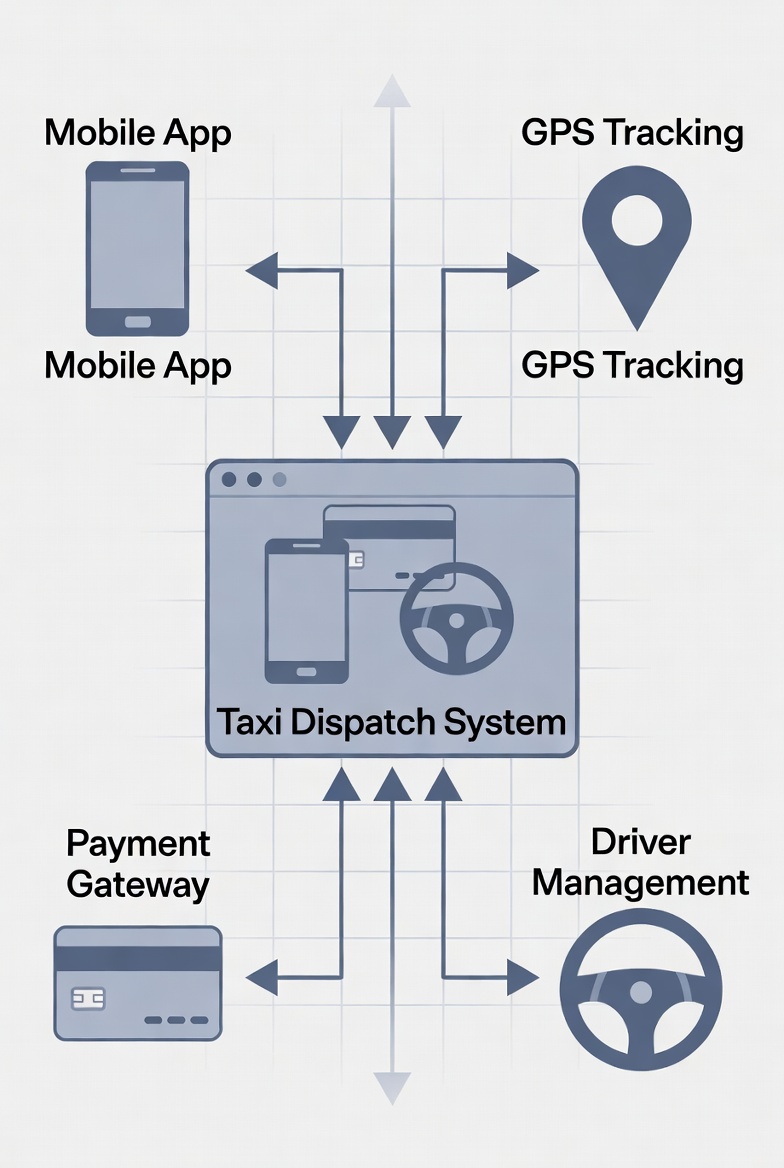 Taxi website booking widget example